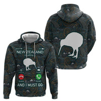 New Zealand is Calling and I Must Go Zip Hoodie Kiwi Bird Silhouette TS04 - Polynesian Pride