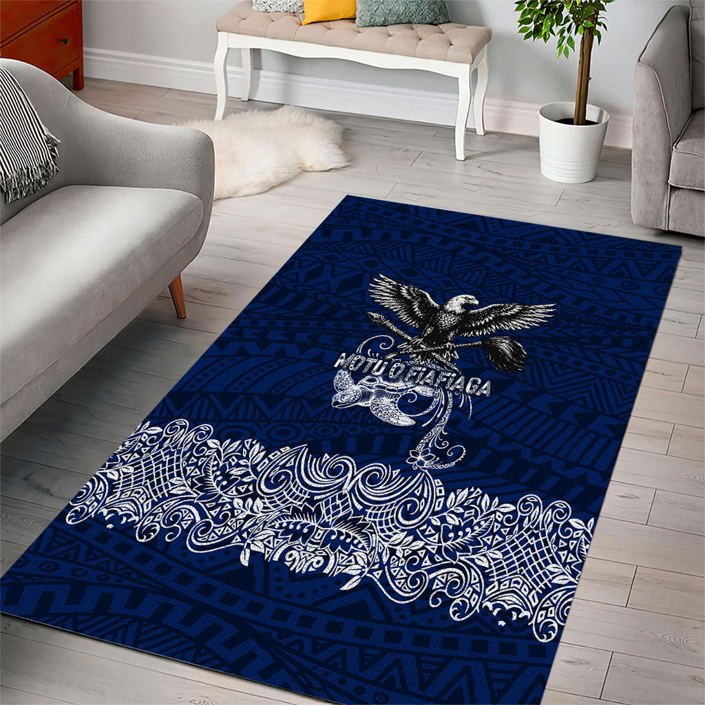 American Samoa Eagle Area Rug Sea Turtle Traditional Polynesian Tribal Tattoo