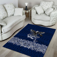 American Samoa Eagle Area Rug Sea Turtle Traditional Polynesian Tribal Tattoo