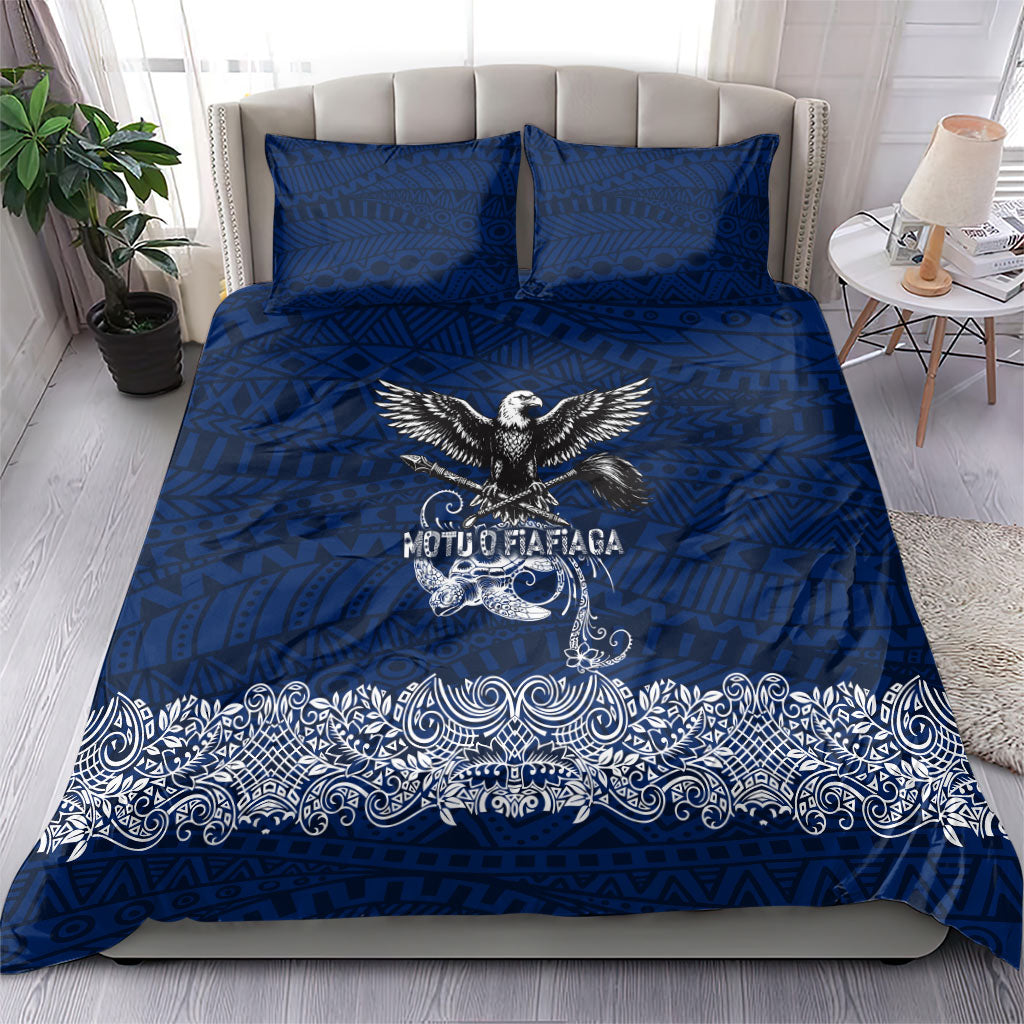 American Samoa Eagle Bedding Set Sea Turtle Traditional Polynesian Tribal Tattoo