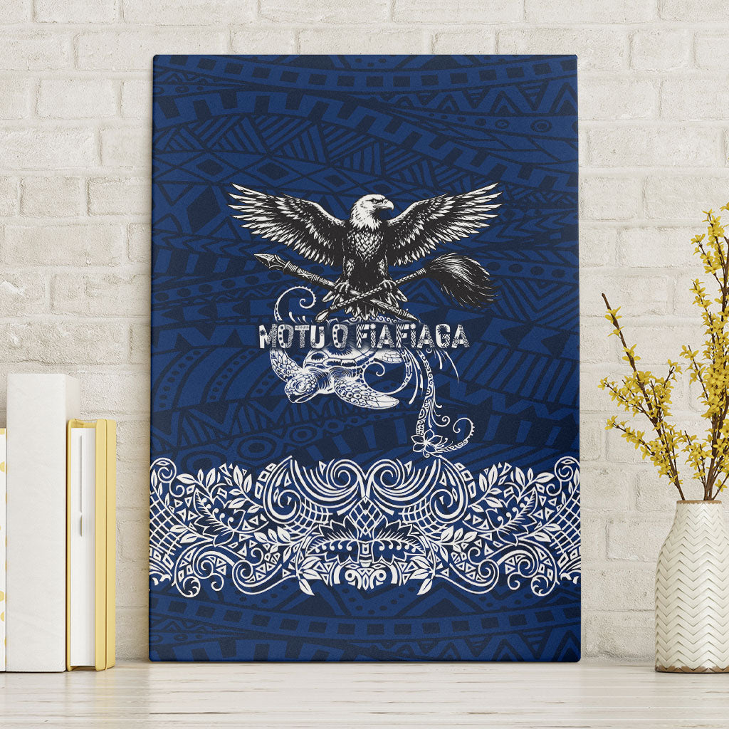 American Samoa Eagle Canvas Wall Art Sea Turtle Traditional Polynesian Tribal Tattoo