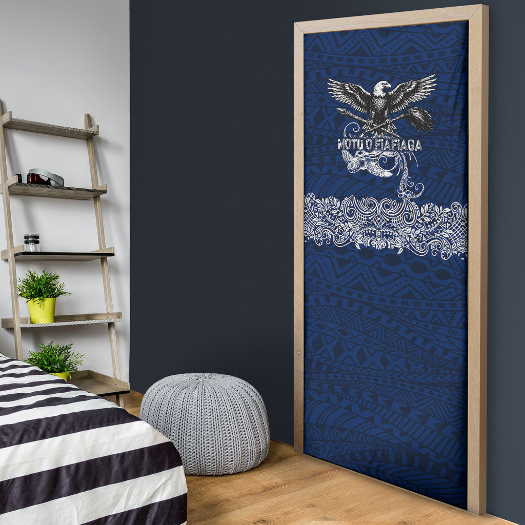 American Samoa Eagle Door Cover Sea Turtle Traditional Polynesian Tribal Tattoo