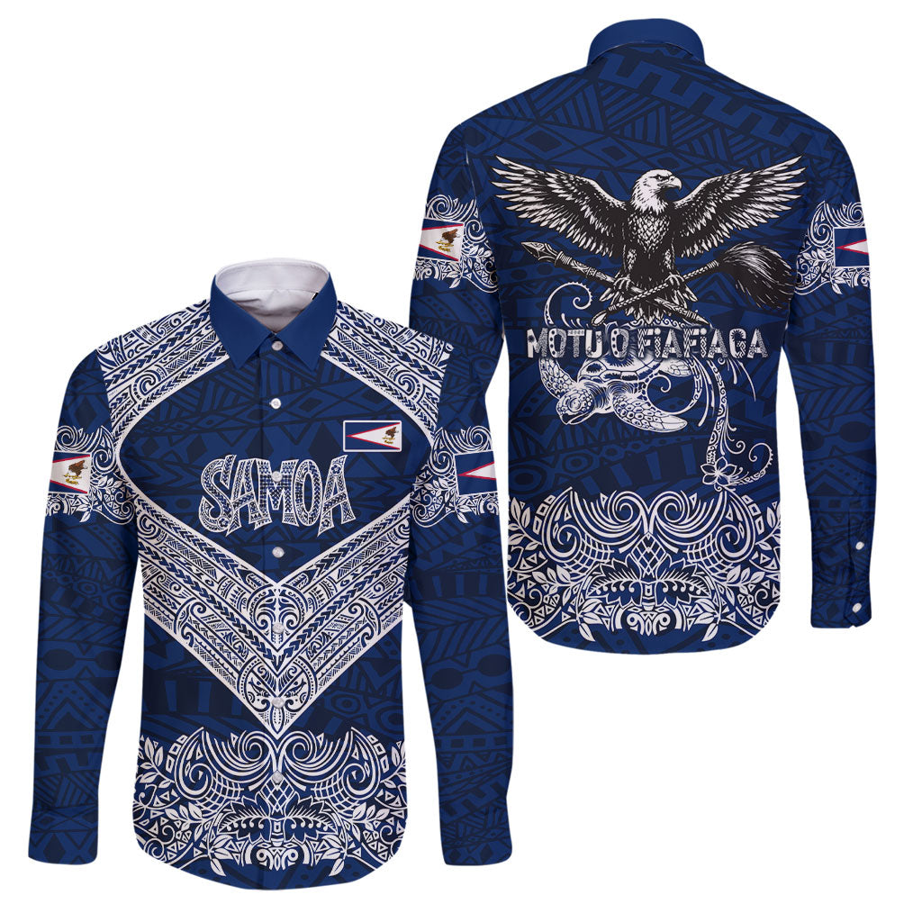 American Samoa Eagle Family Matching Summer Maxi Dress and Hawaiian Shirt Sea Turtle Traditional Polynesian Tribal Tattoo