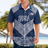 American Samoa Eagle Hawaiian Shirt Sea Turtle Traditional Polynesian Tribal Tattoo