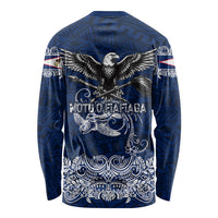 American Samoa Eagle Long Sleeve Shirt Sea Turtle Traditional Polynesian Tribal Tattoo