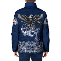 American Samoa Eagle Padded Jacket Sea Turtle Traditional Polynesian Tribal Tattoo