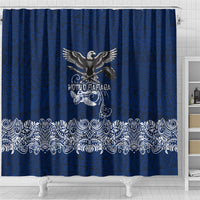 American Samoa Eagle Shower Curtain Sea Turtle Traditional Polynesian Tribal Tattoo
