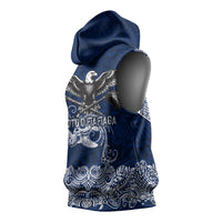 American Samoa Eagle Sleeveless Hoodie Sea Turtle Traditional Polynesian Tribal Tattoo