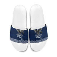 American Samoa Eagle Slide Sandals Sea Turtle Traditional Polynesian Tribal Tattoo