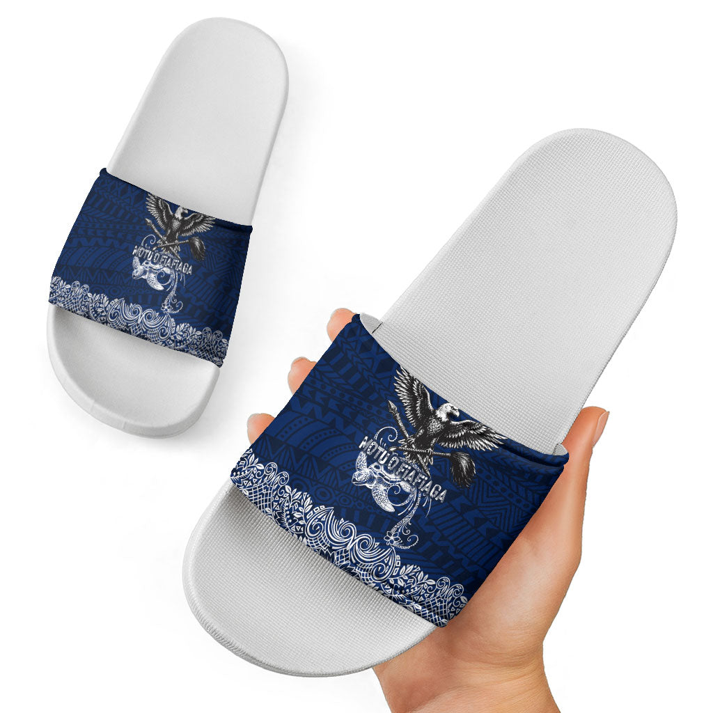 American Samoa Eagle Slide Sandals Sea Turtle Traditional Polynesian Tribal Tattoo