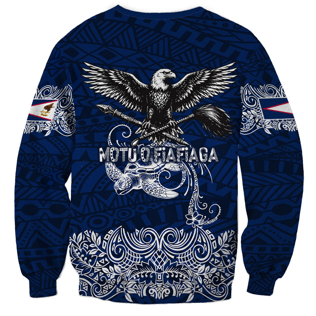 American Samoa Eagle Sweatshirt Sea Turtle Traditional Polynesian Tribal Tattoo