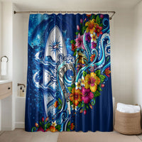 American Samoa Pago Pago Bathroom Set Sea Turtle And Fruit Bat - Tropical Hibiscus Flowers Polynesian
