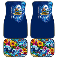 American Samoa Pago Pago Car Mats Sea Turtle And Fruit Bat - Tropical Hibiscus Flowers Polynesian