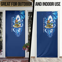 American Samoa Pago Pago Door Cover Sea Turtle And Fruit Bat - Tropical Hibiscus Flowers Polynesian