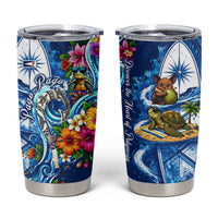 American Samoa Pago Pago Tumbler Cup Sea Turtle And Fruit Bat - Tropical Hibiscus Flowers Polynesian