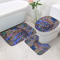 American Samoa Warrior Bathroom Set Polynesian Fruit Bat Talofa Urban Graffiti Street Art