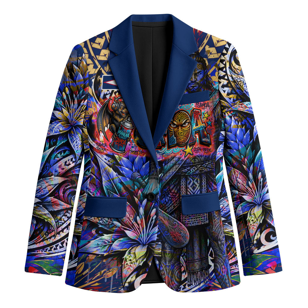 American Samoa Warrior Blazer Polynesian Fruit Bat Talofa Urban Graffiti Street Art