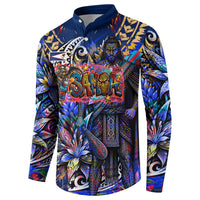 American Samoa Warrior Button Sweatshirt Polynesian Fruit Bat Talofa Urban Graffiti Street Art