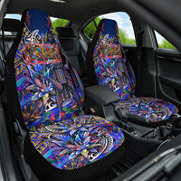 American Samoa Warrior Car Seat Cover Polynesian Fruit Bat Talofa Urban Graffiti Street Art