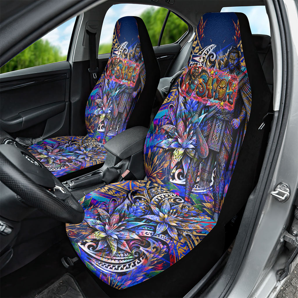 American Samoa Warrior Car Seat Cover Polynesian Fruit Bat Talofa Urban Graffiti Street Art