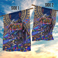 American Samoa Warrior Garden Flag Polynesian Fruit Bat Talofa Urban Graffiti Street Art