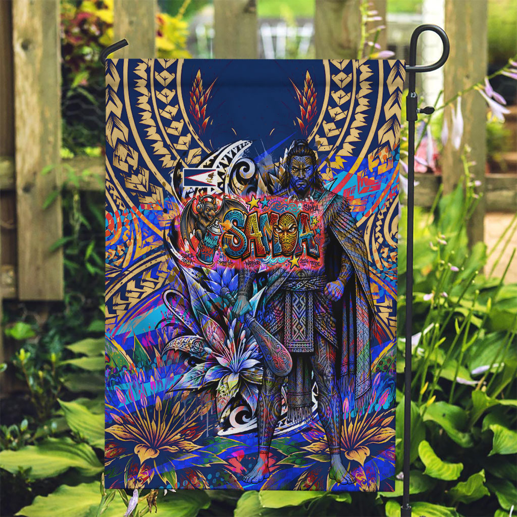 American Samoa Warrior Garden Flag Polynesian Fruit Bat Talofa Urban Graffiti Street Art