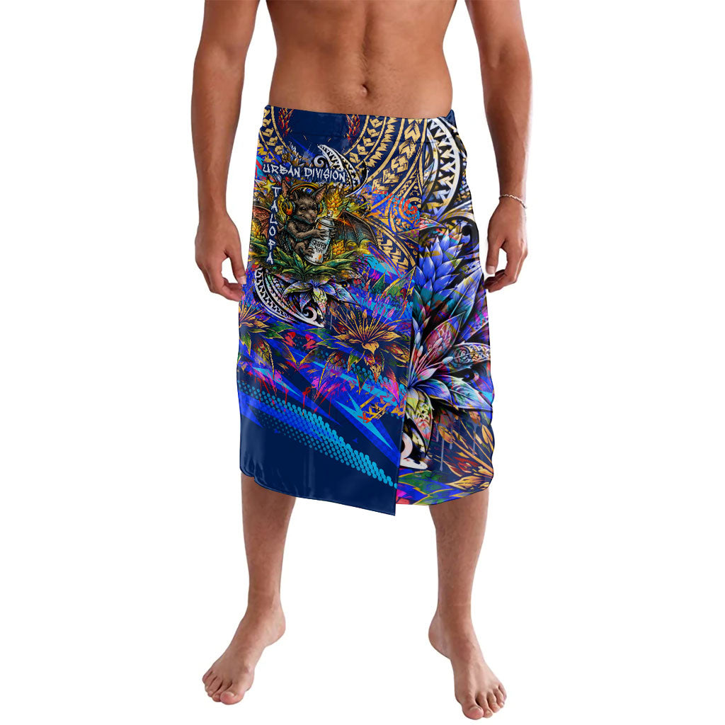 American Samoa Warrior Lavalava Polynesian Fruit Bat Talofa Urban Graffiti Street Art TS04 Blue Yellow - Polynesian Pride