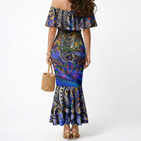 American Samoa Warrior Mermaid Dress Polynesian Fruit Bat Talofa Urban Graffiti Street Art