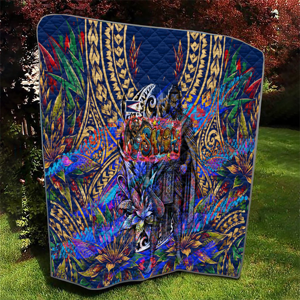 American Samoa Warrior Quilt Polynesian Fruit Bat Talofa Urban Graffiti Street Art