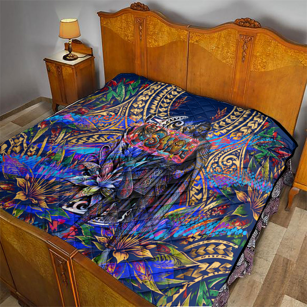 American Samoa Warrior Quilt Polynesian Fruit Bat Talofa Urban Graffiti Street Art