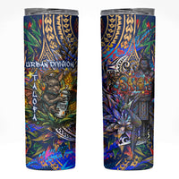 American Samoa Warrior Skinny Tumbler Polynesian Fruit Bat Talofa Urban Graffiti Street Art