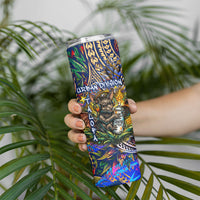American Samoa Warrior Skinny Tumbler Polynesian Fruit Bat Talofa Urban Graffiti Street Art