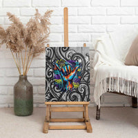 Chur Bro Shaka Sign Canvas Wall Art New Zealand Koru Colorful Graffiti Splash