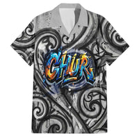 Chur Bro Shaka Sign Family Matching Mermaid Dress and Hawaiian Shirt New Zealand Koru Colorful Graffiti Splash TS04 Dad's Shirt - Short Sleeve Multicolor - Polynesian Pride