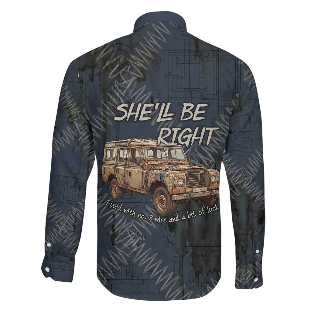 New Zealand She’ll Be Right Family Matching Mermaid Dress and Hawaiian Shirt NZ Slang No. 8 Wire Map Pattern