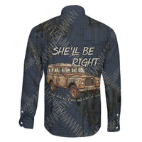 New Zealand She’ll Be Right Family Matching Mermaid Dress and Hawaiian Shirt NZ Slang No. 8 Wire Map Pattern