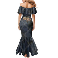 New Zealand She’ll Be Right Family Matching Mermaid Dress and Hawaiian Shirt NZ Slang No. 8 Wire Map Pattern