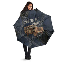 New Zealand She’ll Be Right Umbrella NZ Slang No. 8 Wire Map Pattern