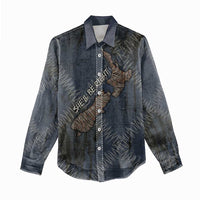 New Zealand She’ll Be Right Women Casual Shirt NZ Slang No. 8 Wire Map Pattern