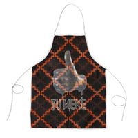 Tu Meke Maori New Zealand Slang Apron with Glow Neon Step Style