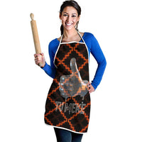 Tu Meke Maori New Zealand Slang Apron with Glow Neon Step Style