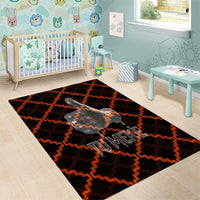 Tu Meke Maori New Zealand Slang Area Rug with Glow Neon Step Style