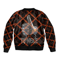 Tu Meke Maori New Zealand Slang Bomber Jacket with Glow Neon Step Style TS04 - Polynesian Pride