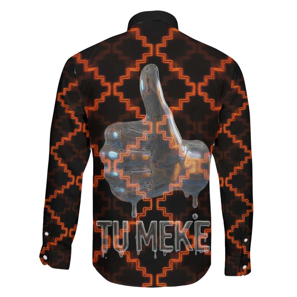 Tu Meke Maori New Zealand Slang Family Matching Off The Shoulder Long Sleeve Dress and Hawaiian Shirt with Glow Neon Step Style TS04 - Polynesian Pride