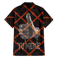Tu Meke Maori New Zealand Slang Family Matching Off Shoulder Maxi Dress and Hawaiian Shirt with Glow Neon Step Style TS04 - Polynesian Pride