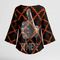 Tu Meke Maori New Zealand Slang Kimono Sleeve Blouse with Glow Neon Step Style TS04 - Polynesian Pride