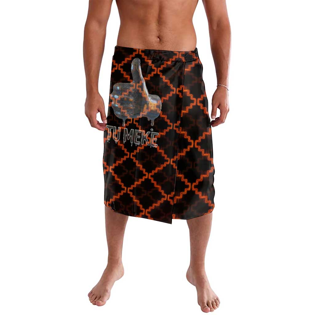 Tu Meke Maori New Zealand Slang Lavalava with Glow Neon Step Style