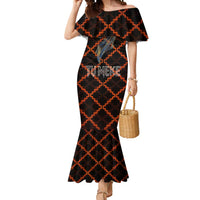 Tu Meke Maori New Zealand Slang Mermaid Dress with Glow Neon Step Style
