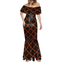 Tu Meke Maori New Zealand Slang Mermaid Dress with Glow Neon Step Style