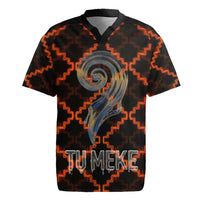 Tu Meke Maori New Zealand Slang Rugby Jersey with Glow Neon Step Style